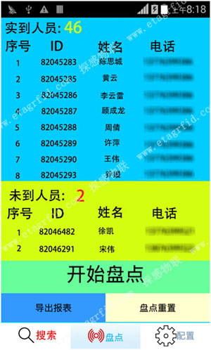 游客集合签到及查询系统界面图