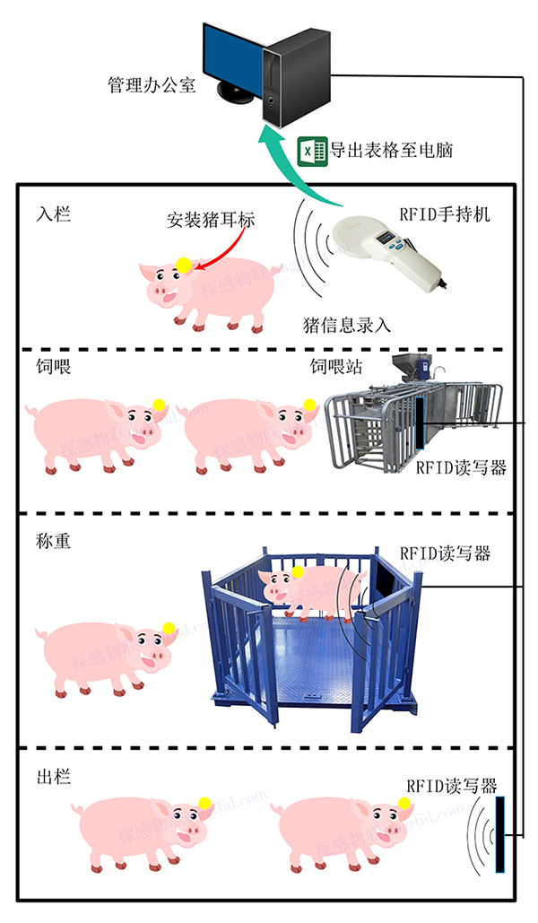 生猪养殖追溯系统示意图
